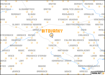 map of Bítovánky