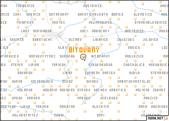 map of Bítovany