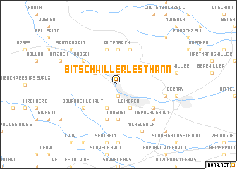 map of Bitschwiller-lès-Thann
