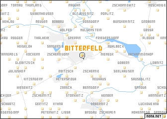 map of Bitterfeld