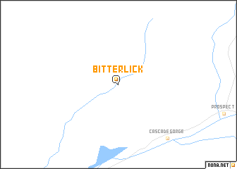 map of Bitter Lick