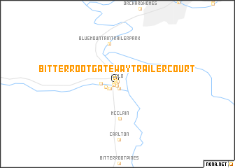 map of Bitterroot Gateway Trailer Court
