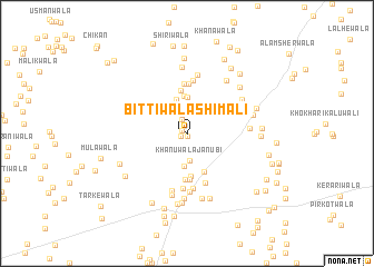 map of Bittiwāla Shimāli