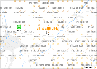 map of Bitzenhofen