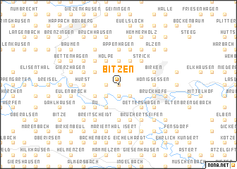 map of Bitzen