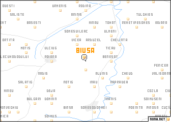 map of Biuşa