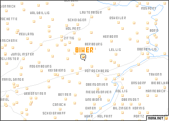 map of Biwer