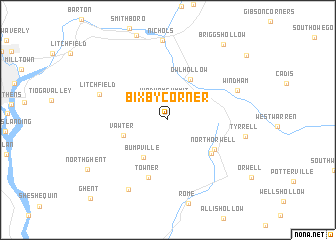 map of Bixby Corner