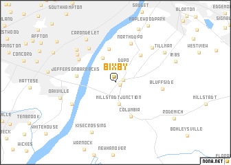 map of Bixby