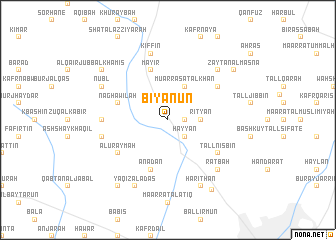 map of Biyānūn