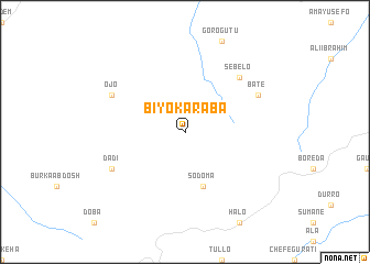 map of Bīyo Karaba