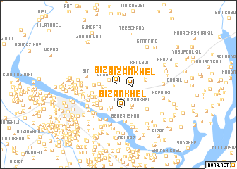 map of Bizān Khel