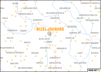 map of Bizeljska Vas