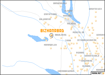 map of Bīzhanābād
