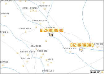 map of Bīzhanābād