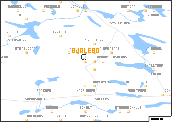 map of Bjälebo