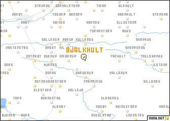 map of Bjälkhult