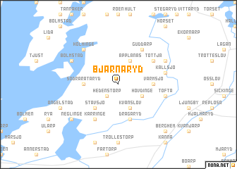 map of Bjärnaryd