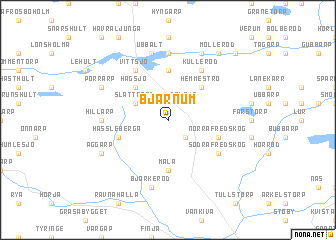 map of Bjärnum