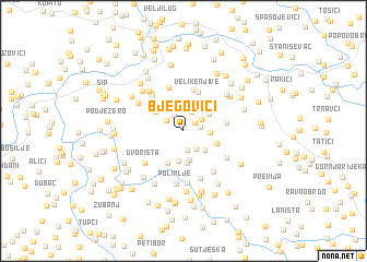 map of Bjegovići