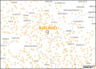 map of Bjelavići