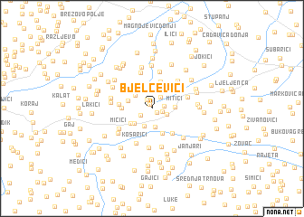 map of Bjelčevići