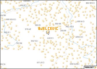 map of Bjelčević