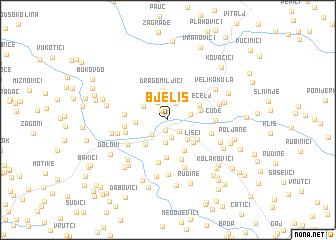 map of Bjeliš