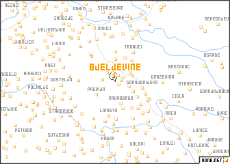 map of Bjeljevine