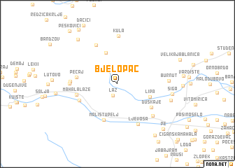 map of Bjelopač