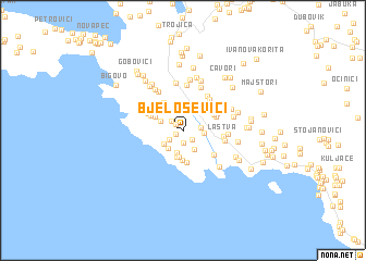 map of Bjeloševići