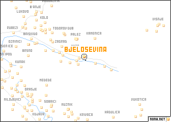 map of Bjeloševina