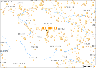 map of Bjelovići