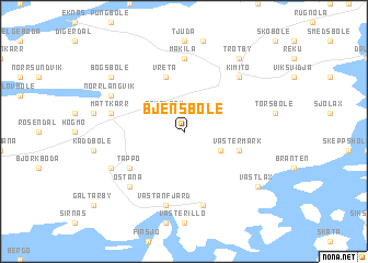 map of Bjensböle