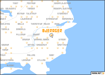 map of Bjerager