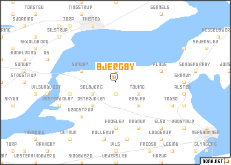 map of Bjergby