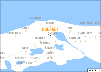 map of Bjerget