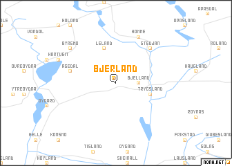 map of Bjerland