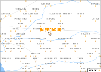 map of Bjerndrup