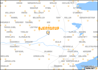 map of Bjerndrup