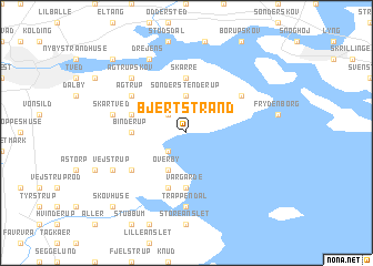 map of Bjert Strand