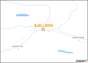 map of Bjøllånes