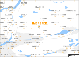 map of Björbäck