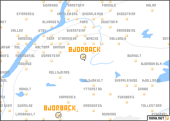 map of Björbäck