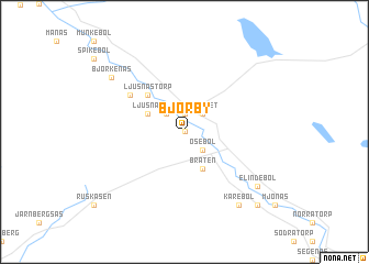 map of Björby