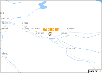 map of Bjørgen