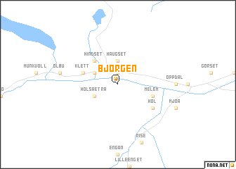 map of Bjørgen