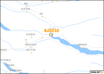 map of Bjørge