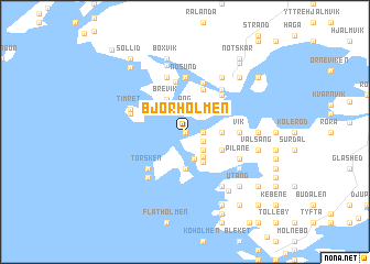 map of Björholmen