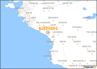 map of Björkäng